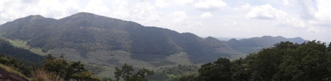 Rubber plantations in the valleys and forests above