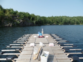 Centre stage: the dock at Round Lake
